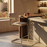 Upholstered Cesca Arm Bar Stool